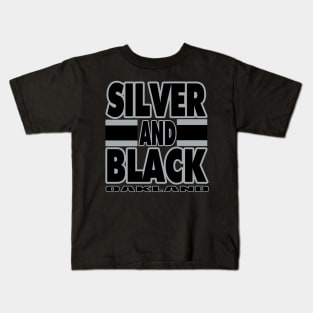 Oakland LYFE Silver and Black True Football Colors! Kids T-Shirt